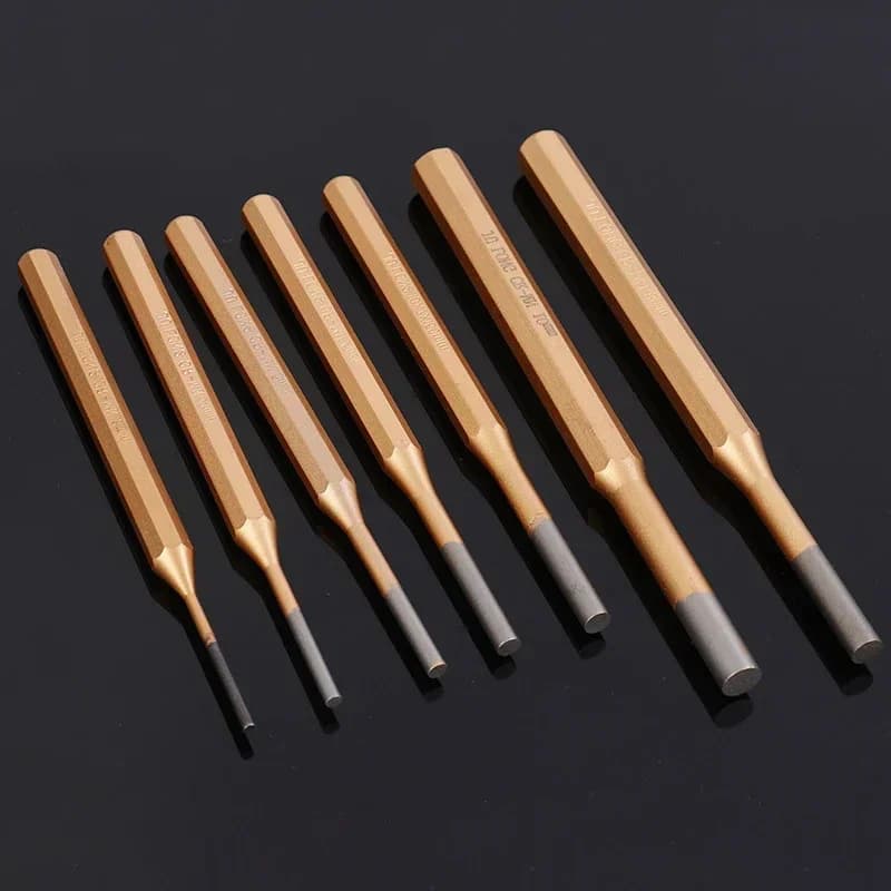 1Pcs 3-10mm Cylindrical Punch Chisel Chrome Vanadium Steel Round Center Chisel High Hardness Percussion Punch Needle Fitter
