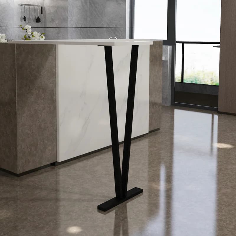 Parti di mobili in ferro minimalista a forma di V Robusto telaio da scrivania da bar Base universale per parrucchiere Base da scrivania per unghie Supporto da tavolino moderno