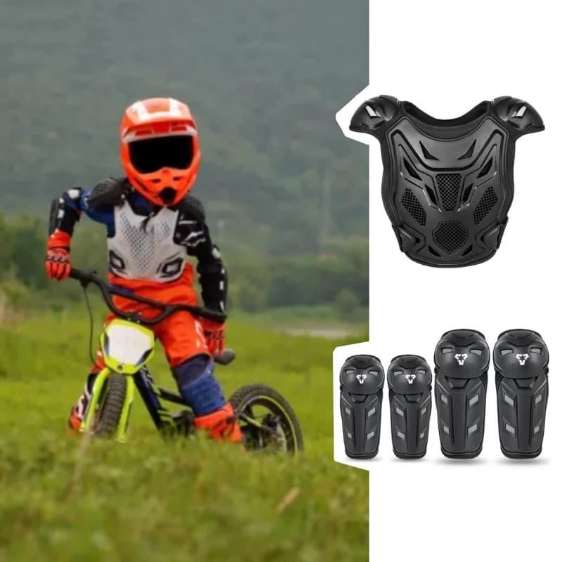 Boys Girls Youth Child Kids Body Protection Motocross Armor Vest Suits Skiing Skating Kid Motorcycle Care Armor Elbow Knee Guard