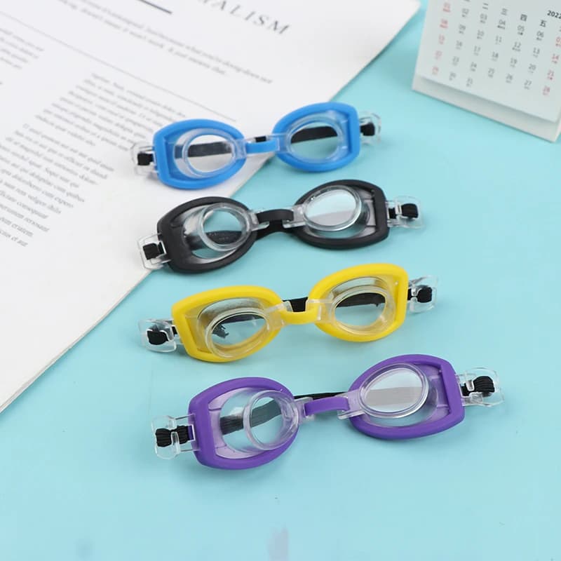 1/6 swimming glasses for dolls accessories for toys glasses with color frame miniature diving glasses