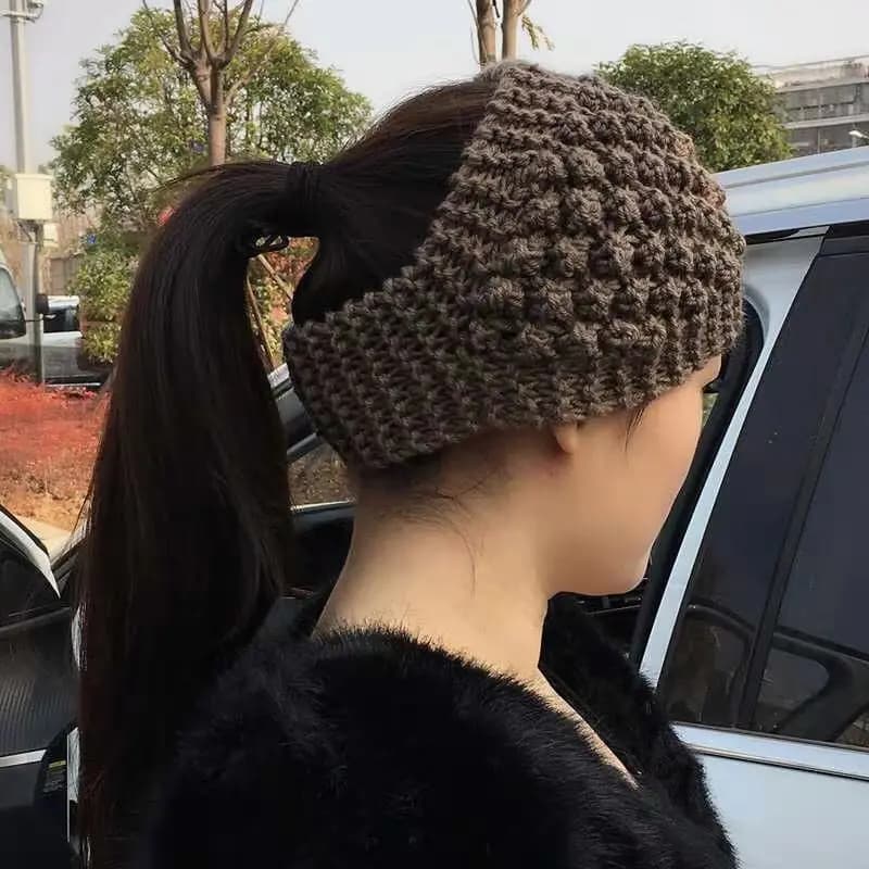 Fascia per capelli da donna alla moda Nuovo turbante caldo invernale Fascia morbida lavorata a maglia Design Fasce per capelli elastiche Copricapo Accessori per capelli per signora