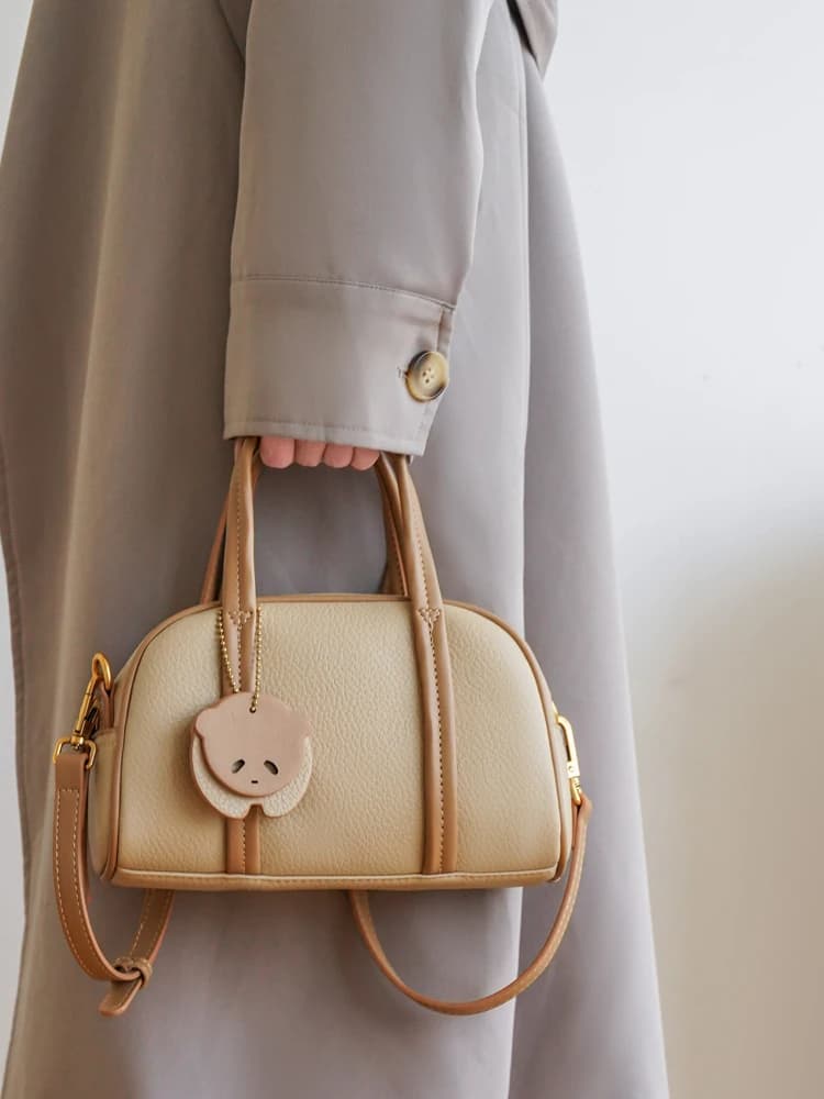 Nuova Borsa a Tracolla in Morbida Pelle 2026, Borsa Boston alla Moda, Borsetta da Donna con Chiusura a Cerniera, Stile Casual