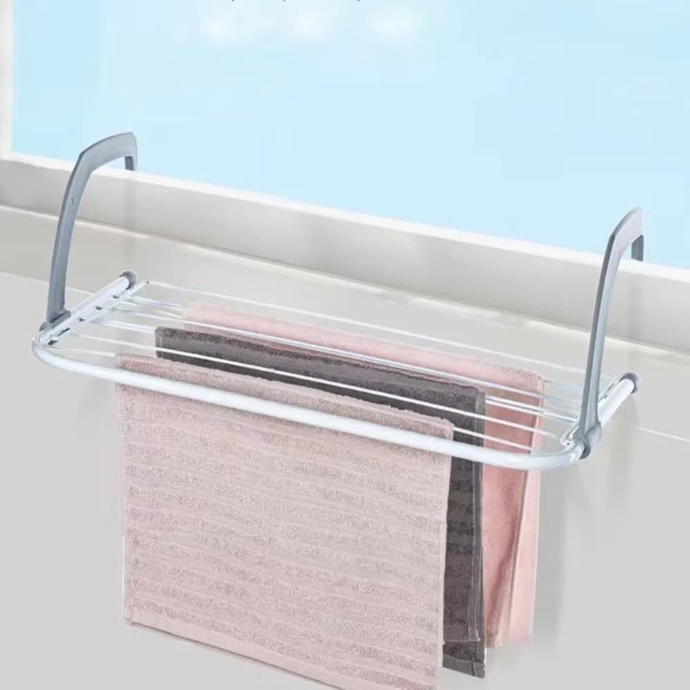 Multifunctional non-slip hanger for drying the laundry, folding shoe rack, shoe rack, clothes rack, installation on window