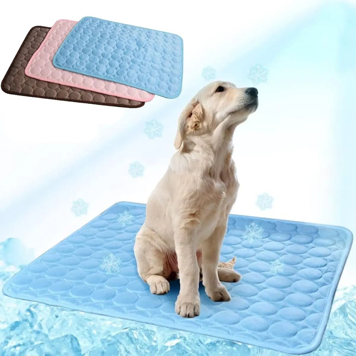 Tappetino Refrigerante Lavabile per Cani in Seta Ghiacciata, Coperta Autoraffreddante per Animali Domestici, Tappetino Rinfrescante per Cani per Interni ed Esterni