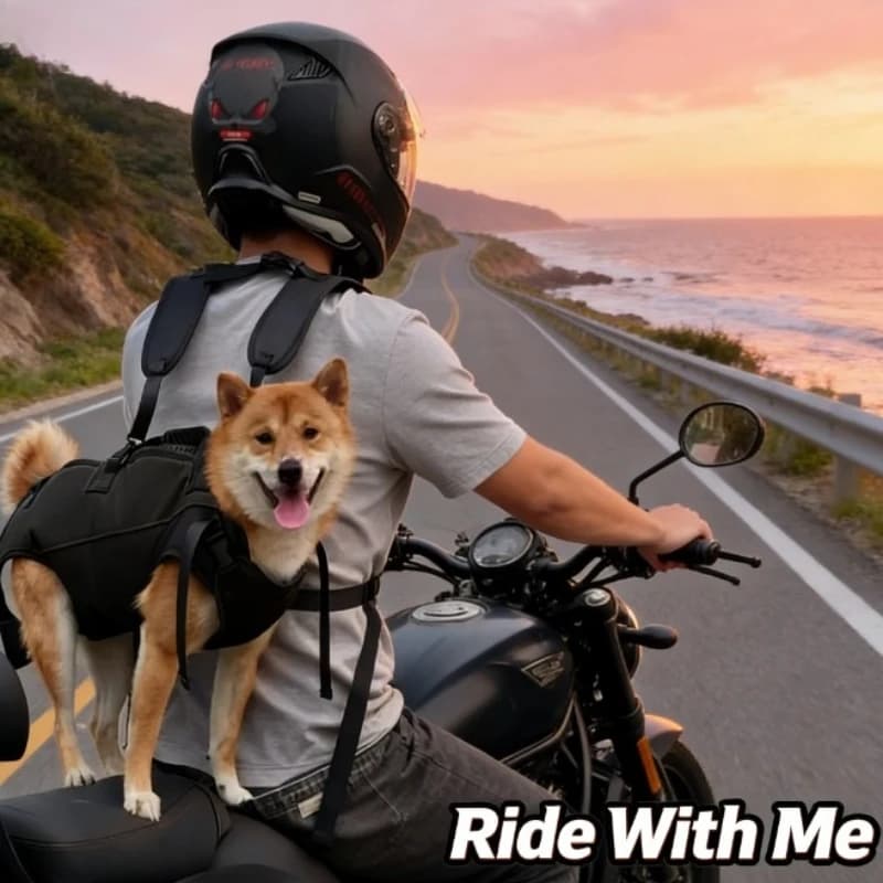 Zaino Multifunzionale per Cani, Borsa da Viaggio Traspirante Portatile per Esterni, Borsa a Tracolla Doppia