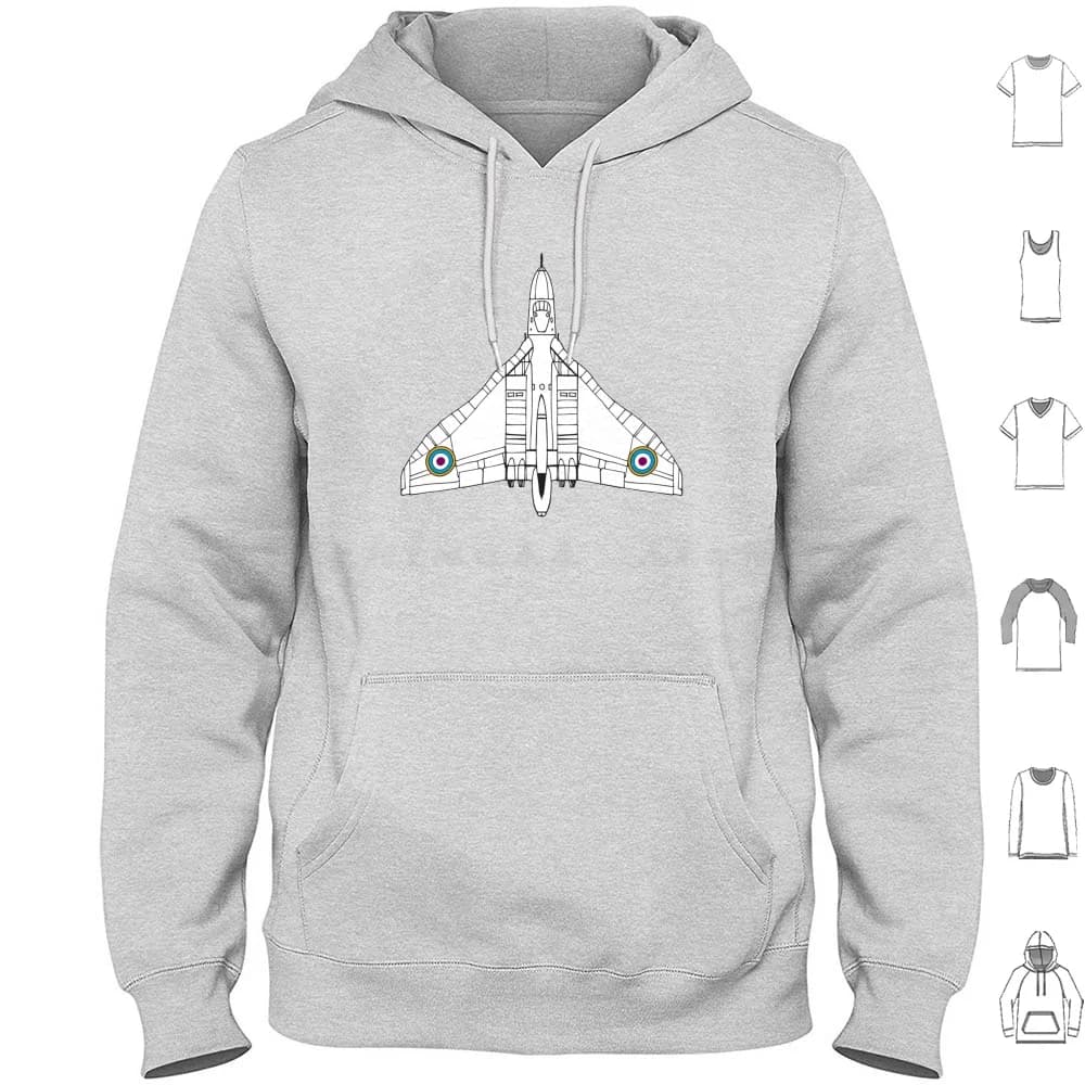 Apc: Felpe con cappuccio Vulcan-Aeroplane Manica lunga Vulcan Aviation Raf Aereo Fulmine Hawk Red Arrows Hurricane Spitfire