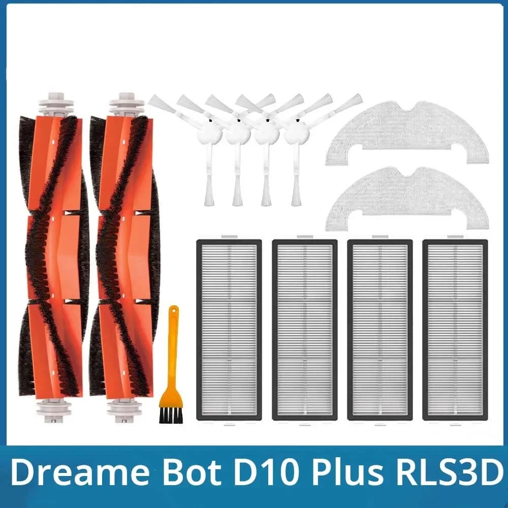 Accessori per spazzole laterali principali per Xiaomi Dreame Bot D10 Plus RLS3D parti per aspirapolvere robot filtro Hepa sostituzione del sacchetto per la polvere