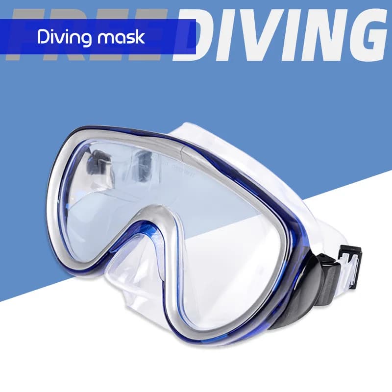Men's and Women's Divers Eyelets Universal Glass Mask with Large Frame Snorkeling Occhialini Swimwear