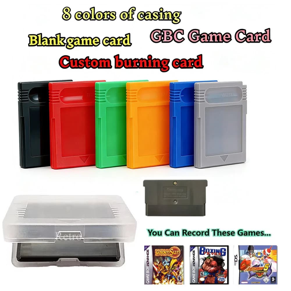 Scheda di Gioco GBA/GBC Vuota Senza Contenuto, Scheda Personalizzabile per Incisione Contenuti di Gioco, Senza Manuale, Senza Batteria