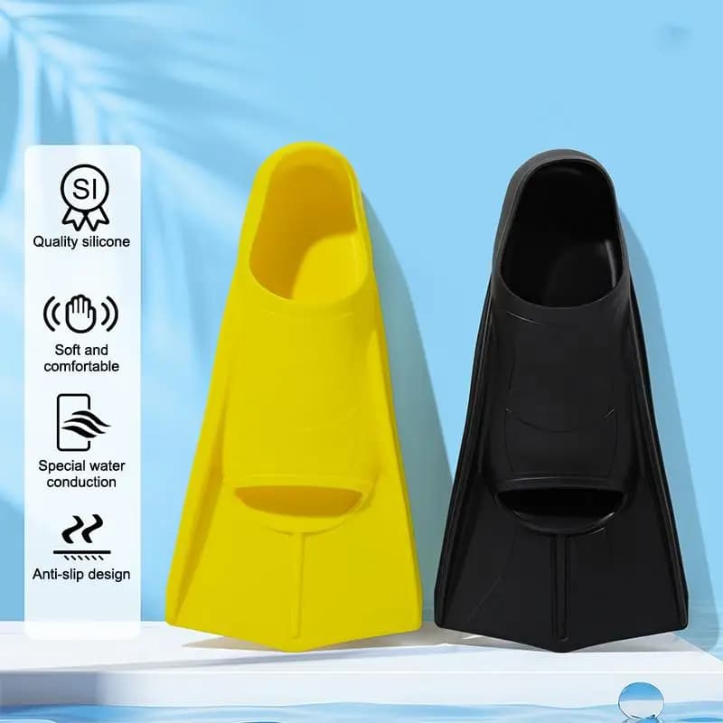 Nuove Pinne da Nuoto in Silicone Corte Professionali per Allenamento, Snorkeling, Immersione e Nuoto a Petto, per Uomini e Donne