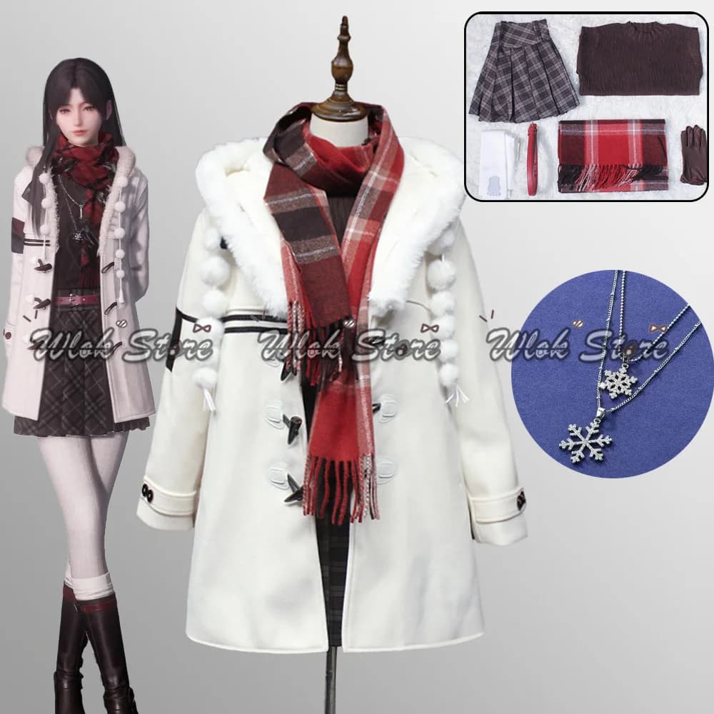 Love And Deepspace Heroine Costume Cosplay Cacciatore femminile Caldo inverno Cappotto di lana Donna Halloween Carnevale Festa Gonna Abiti