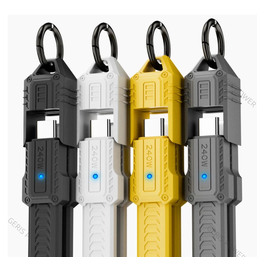 Portachiavi Cavo dati da USB C a tipo C PD240W USB4 Cavo di prolunga USB-C a ricarica rapida da 80 Gbps per iPhone 15 16 per Thunderbolt 3/4