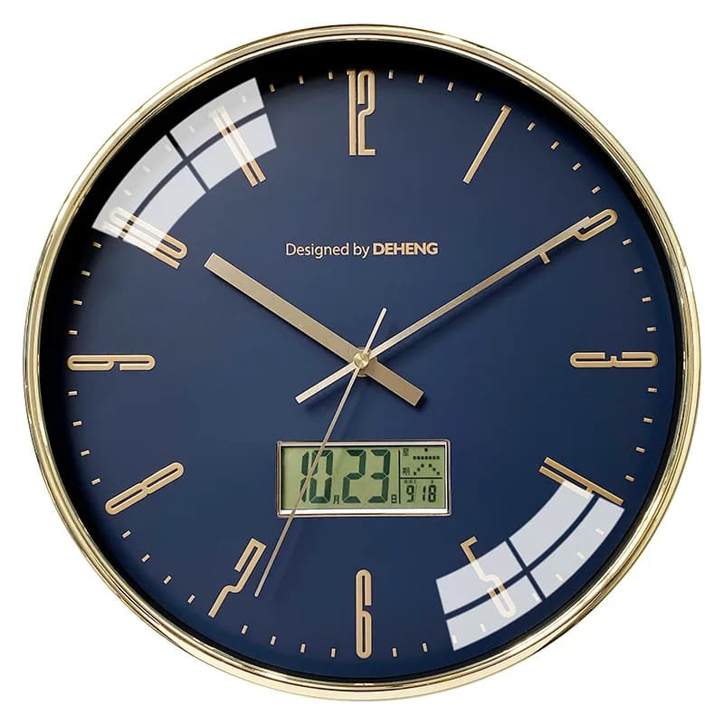 Large, Modern, Digital, Silent, Creative, Luxury, with Calendar, Home and Living Decoration