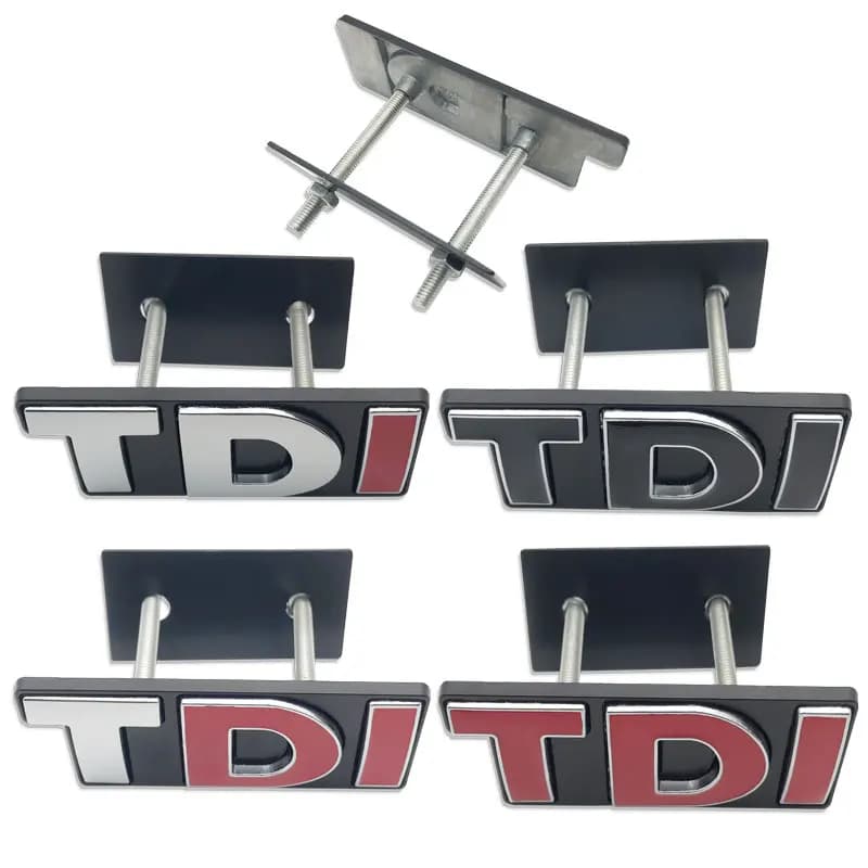 Per Polo Golf Jetta Passat B5 B6 GTI Touran Bora Car Styling Accessori 3D TDI Cofano Anteriore Griglia Distintivo Emblema Decal Adesivi