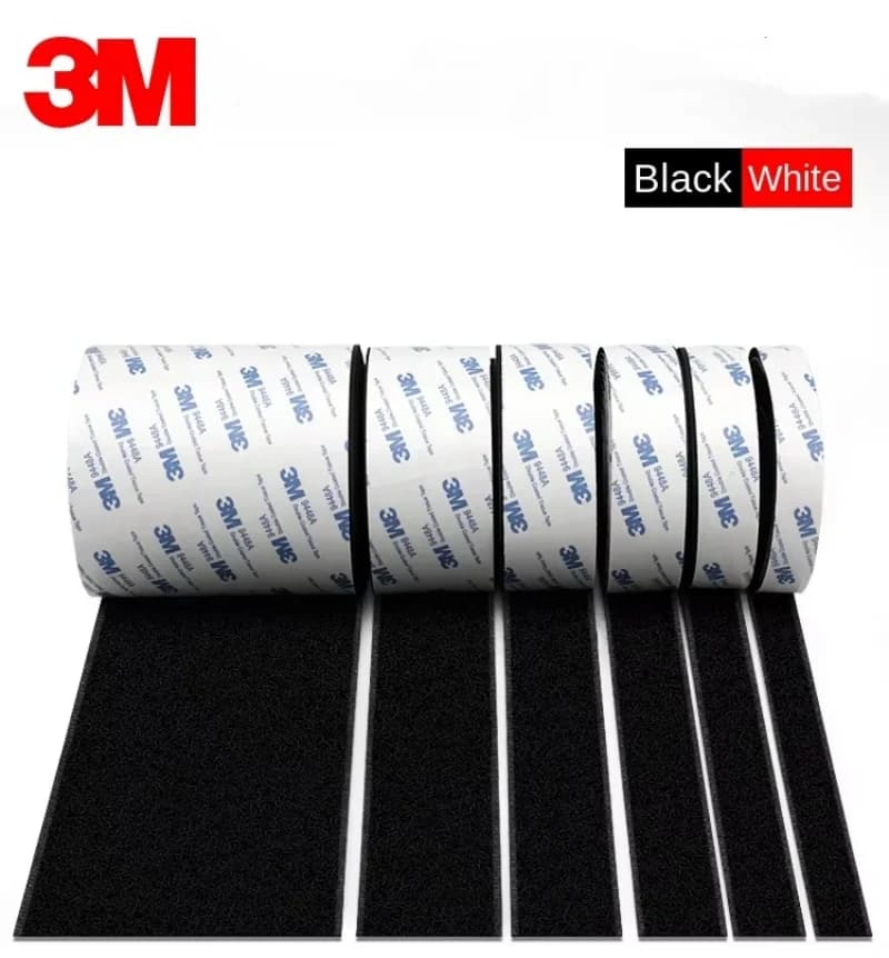 3M 9448A Nastro adesivo biadesivo nero 3m 16-100mm Forte non traccia Resistente alle alte temperature Nastro di fissaggio con gancio e anello