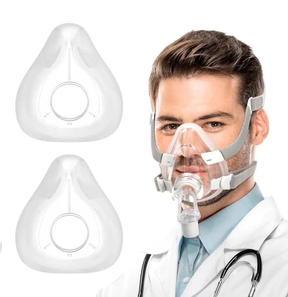 1 pz-Airfit F20 Cuscini di ricambio in silicone, compatibili con maschere Res'med, maschera integrale che copre la bocca e il naso, morbido