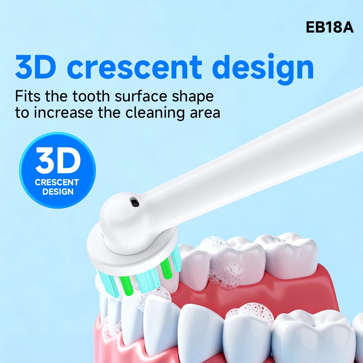 Oral B electric toothbrush spare heads with soft bristles for oral cleaning