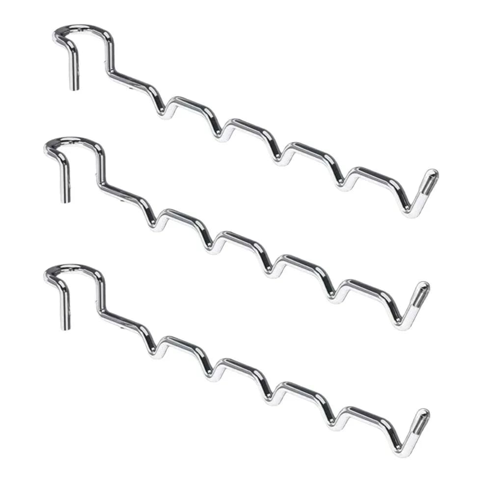 Stainless Steel Balcony Clothes Hanger Wave Shaped No Drill Window Hanging Rack Multiple Hanging Slots Hook Mount