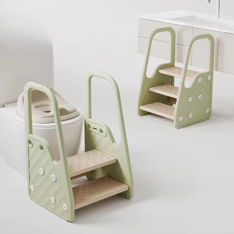 ‌ Sgabello da bagnetto ecologico per bambini, gradino per WC antiscivolo extra largo, poggiapiedi stabile con ventose per l'igiene dei bambini ‌