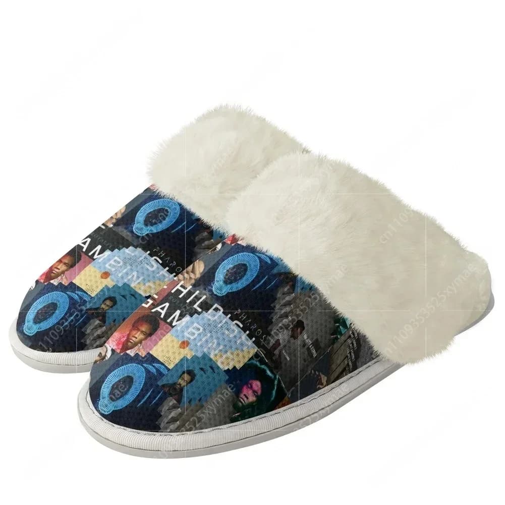 Pantofole in Peluche Childish Gambino Awaken My Love, Calde e Comode, per Uomo e Donna, Personalizzabili, Termiche e Leggere