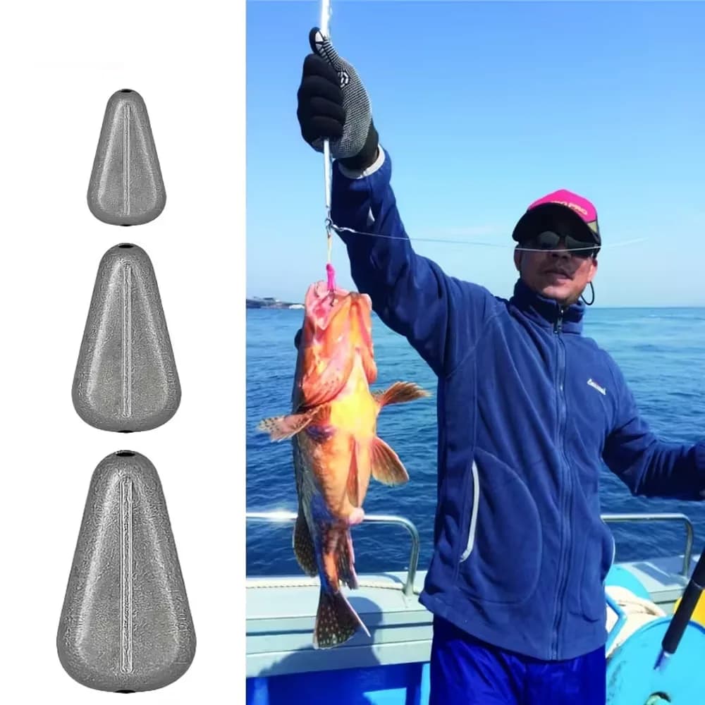 3 Pesi da pesca - Design non rotolante, Vari pesi e dimensioni, Adatto per acqua salata e acqua dolce, Pesi di piombo di colori misti, Ideale per gli appassionati di pesca, Regalo perfetto per le vacanze e la festa del papà, Pesi non rotanti, Ideale per il Ringraziamento