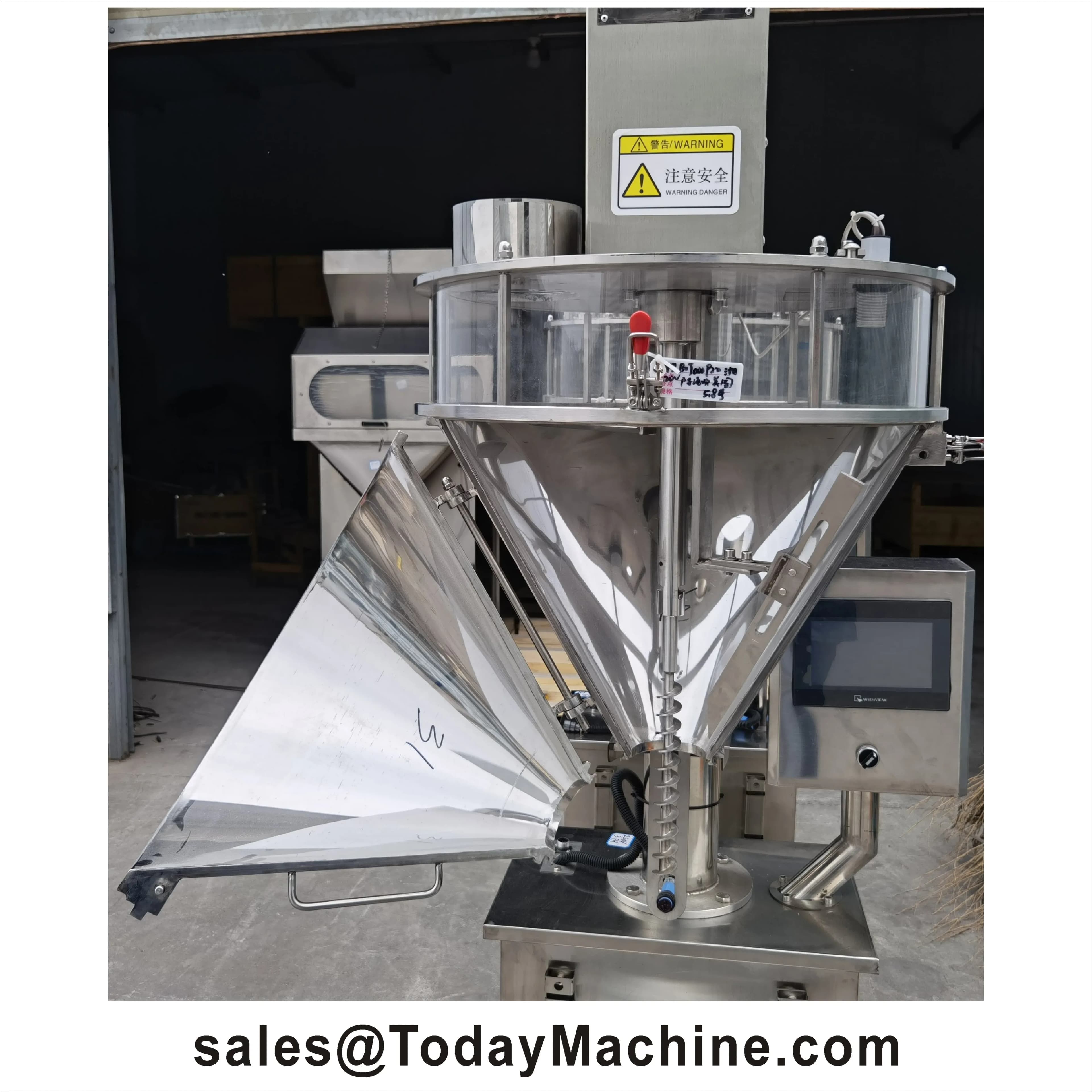 Linea di Produzione Automatica per Riempimento e Confezionamento di Polveri Proteiche in Bottiglie e Lattine