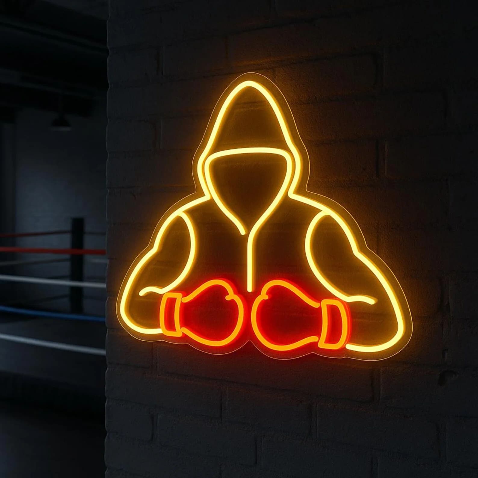 Teach the boxing neon, brighten up your boxing club, led neon boxing gloves, gym led decorations, gift for him