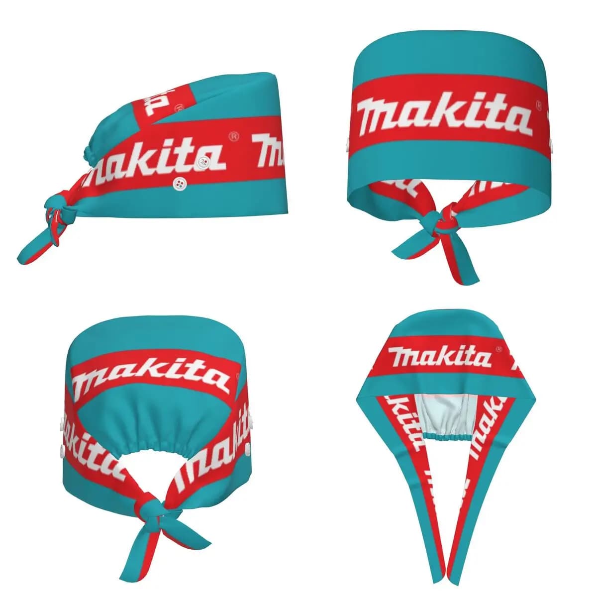 Cappello Chirurgico Makitas, Berretto da Lavoro per Medici, Unisex Regolabile, Cappelli per Infermieri e Dentisti