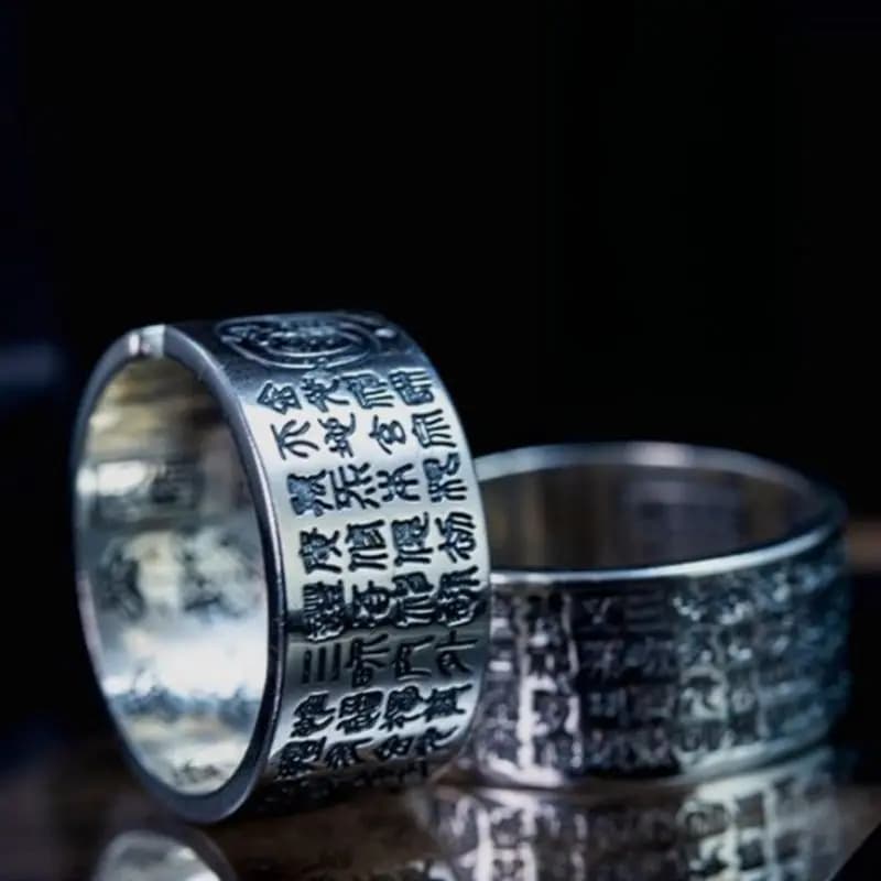 Golden Light, Five Thunder, nine-character Mantra Ring, the original adjustable index finger ring for young couples