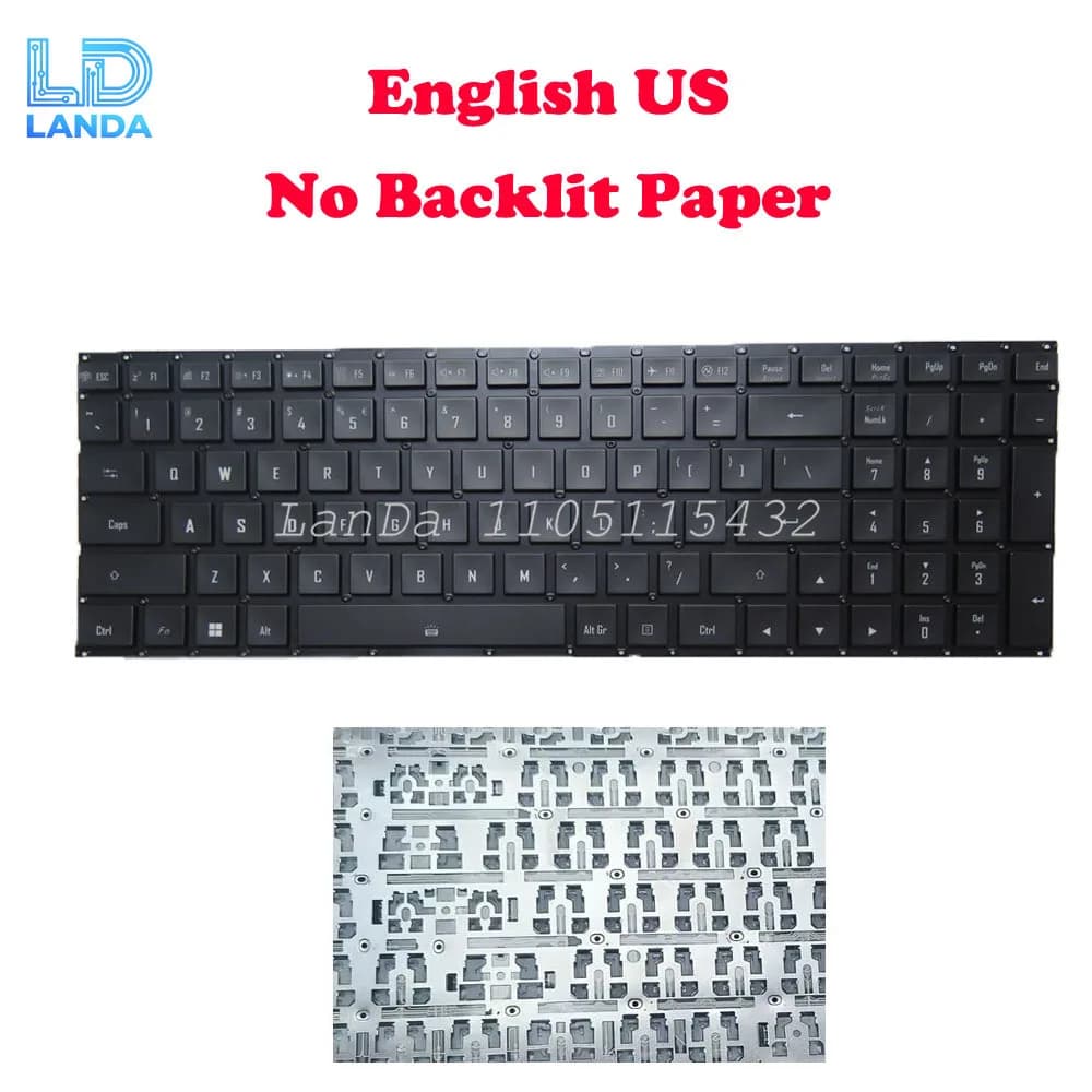 Laptop No Tastiera di carta retroilluminata per Gigabyte Per AERO 15 XA 15 XB RP75 17 V184945A Inglese US Tedesco GR Spagnolo SP LA PO UK
