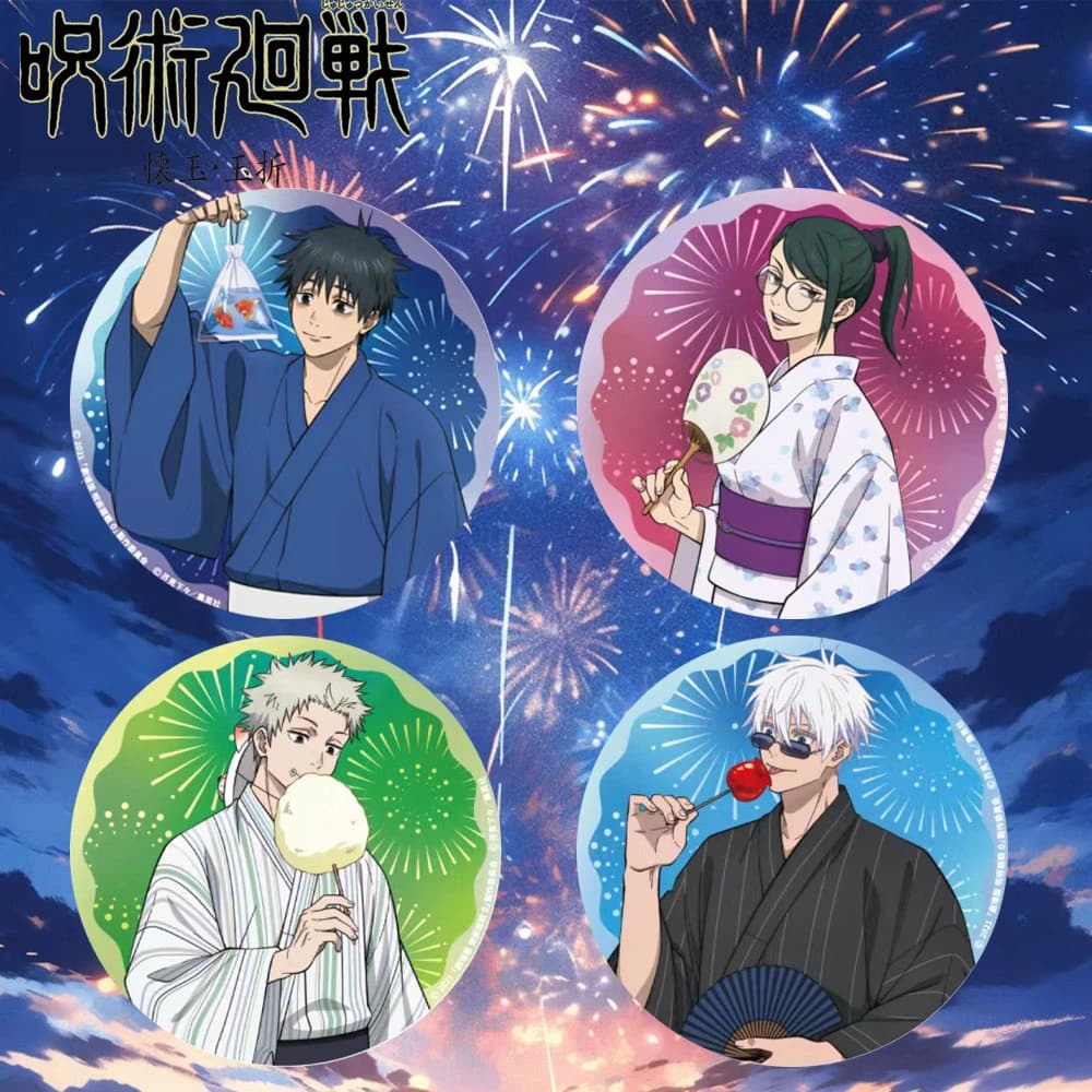 58 millimetri Anime Jujutsu Kaisen Accappatoio Gojo Satoru Okkotsu Yuta Zenin Maki COSTUME Cosplay Distintivo Spille SPTE Fatta Fatta Spilla Prop Regalo