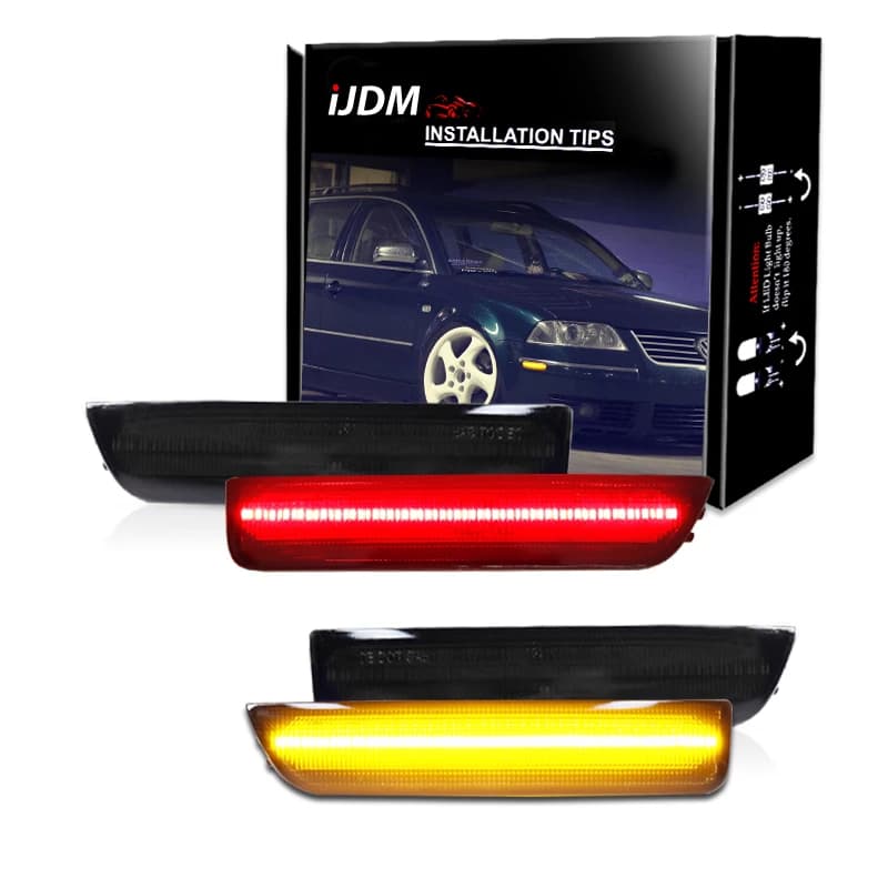 iJDM Auto Corner bumper Front T10 Side Indicator Light For 2001-2005 Volkswagen Passat B5.5 Amber Direction/Light Guide Indicators