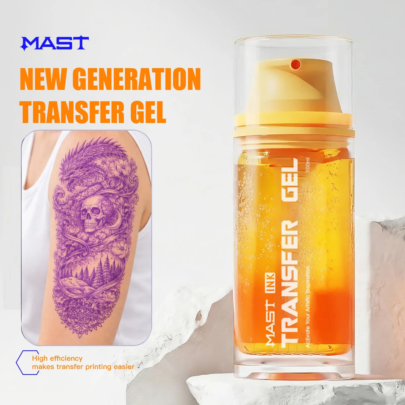 Mast Tattoo Transfer Gel Stencil Solution Clear Detail Long Lasting No Smudge Strong Adhesion for Tattoo Stencil Paper Supply