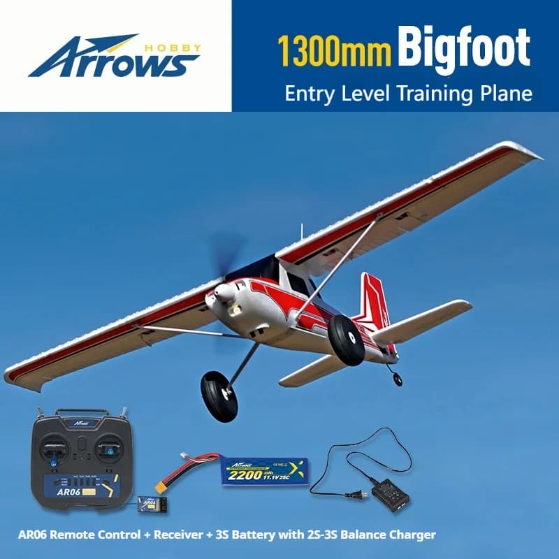 Modello Blue Arrow 1300mm Vendita calda fuoristrada entry-level aereo elettrico telecomandato assemblaggio esterno ala fissa