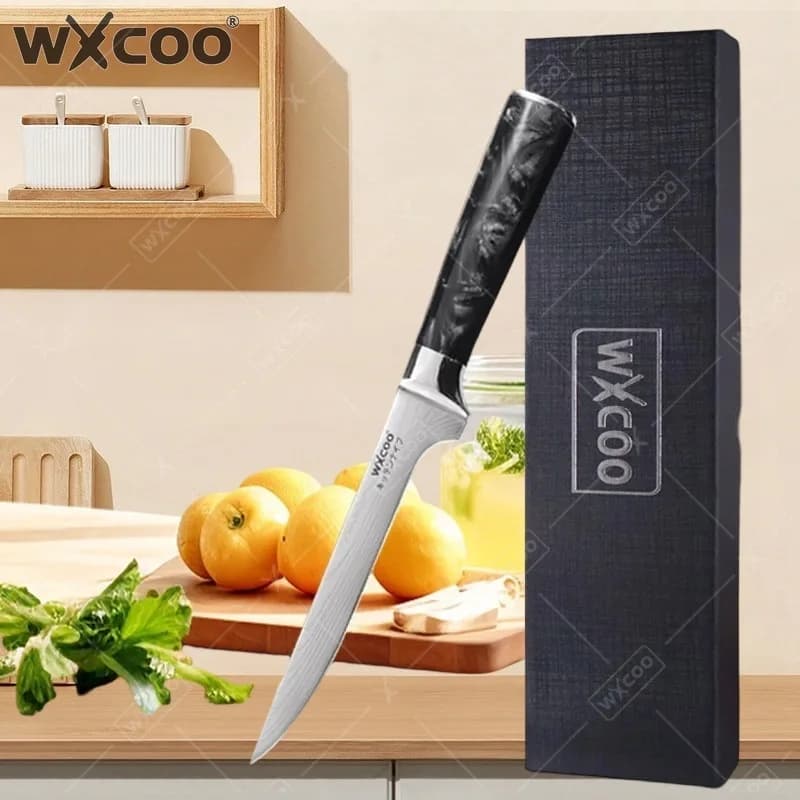 Stainless Steel WXCOO bone knife, Kitchen tool for cutting vegetables, fruit and meat, Butcher knife for BBQ