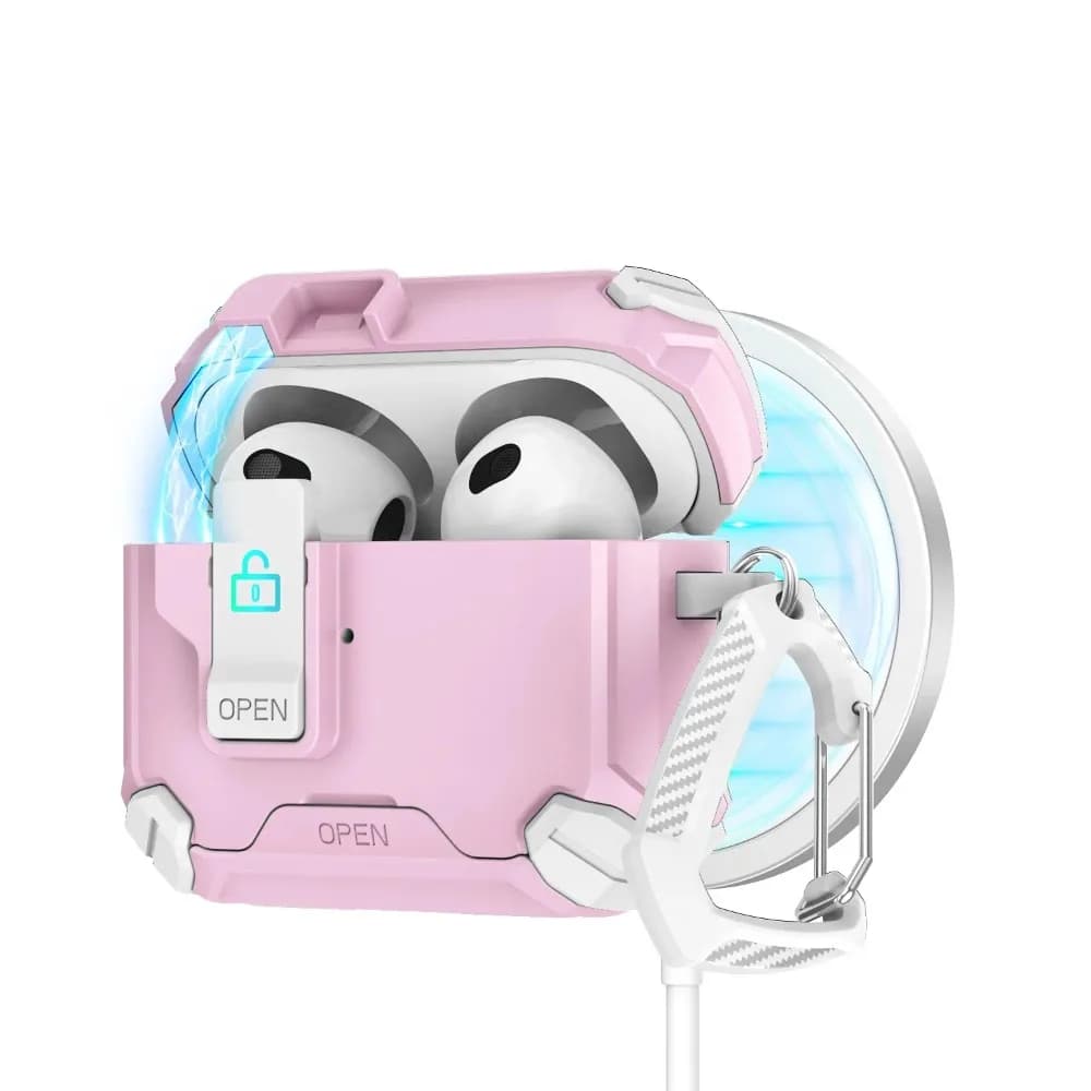 Magsafe case with telephone support Automatic magnetic lock shockproof case for earphones TPU-resistant protective case for AirPods 4