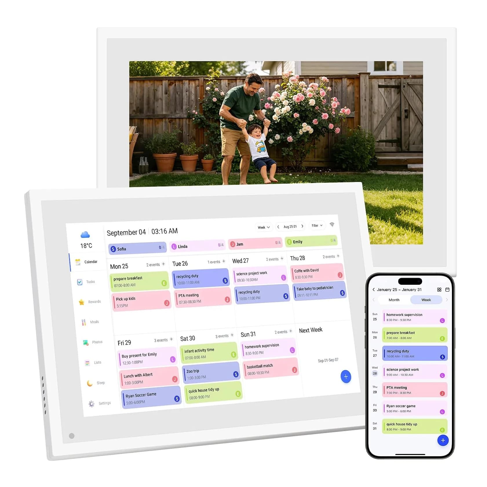 10.1 Inch 32GBMemory 1280*800P HD WiFi Touch Digital Photo Frame Share Photos Smart Digital Calendar Frame For Picture Sharing