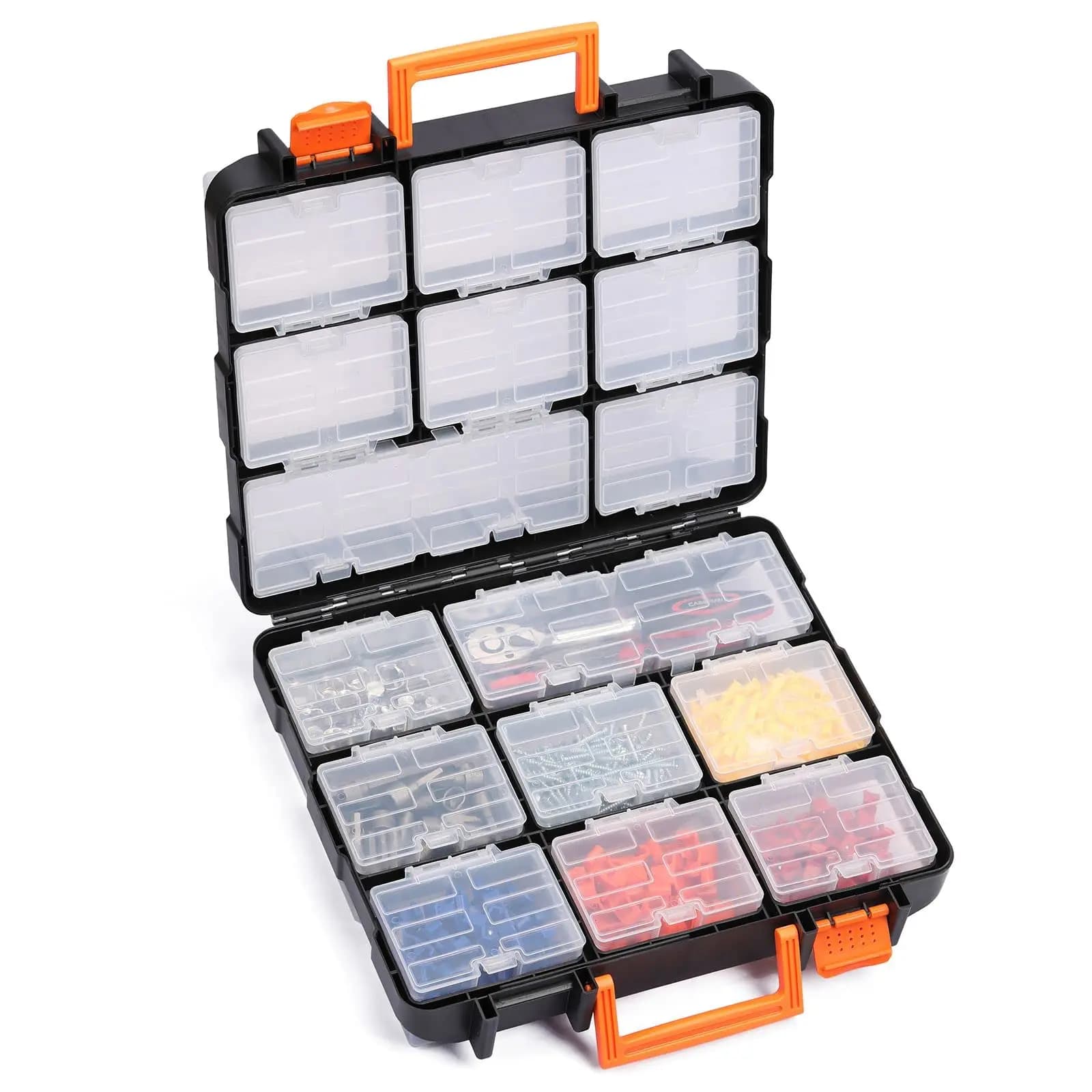 Tool Holder Box 16 compartments Detachable Plastic Case Hardware Parts Screw Holder Dadi Bulloni Toys Fishing Crafts