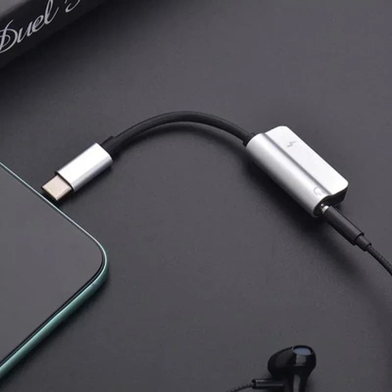 5 Pezzi Adattatore DAC USB C 2 in 1, da Tipo C a Jack per Cuffie 3.5mm, Cavo Audio USB-C a Jack AUX 3mm