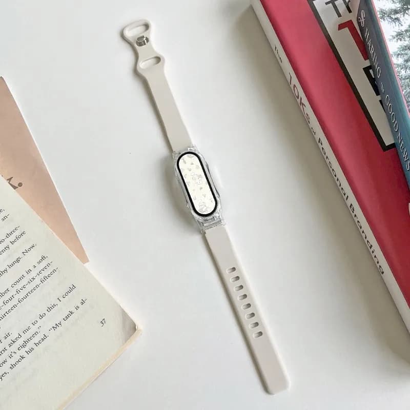 Case+Silicone strap for Xiaomi Mi Band 9 Sport Rubber Bracelet Wristband pulseira correa for Xiaomi Smart Band 9 NFC Accessories