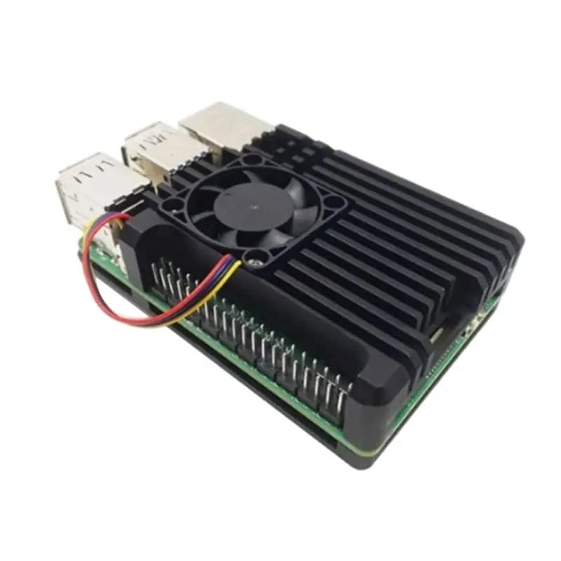 AS95-Aluminum Alloy Shell Cover Cooling Protective Box With PWM Fan For Raspberry Pi 5