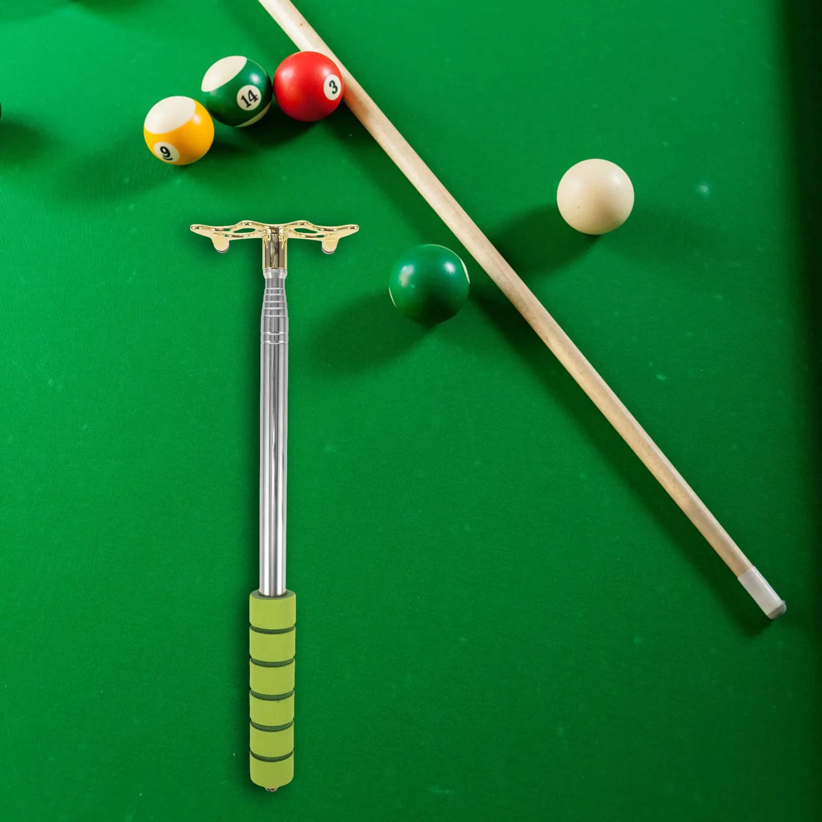 Telescopic Stainless Steel Pool Cue Stick Portable Retractable Design Detachable Bridge for Professional Casual Billiard Cue