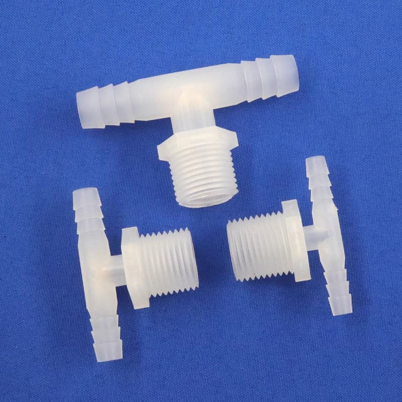 5~100 pcs G3/4 Inch Threading 12mm Food Grade PE Push Connectors Water Pipe Fittings Fish Tank Air Pump Air Aerator Tube Tee