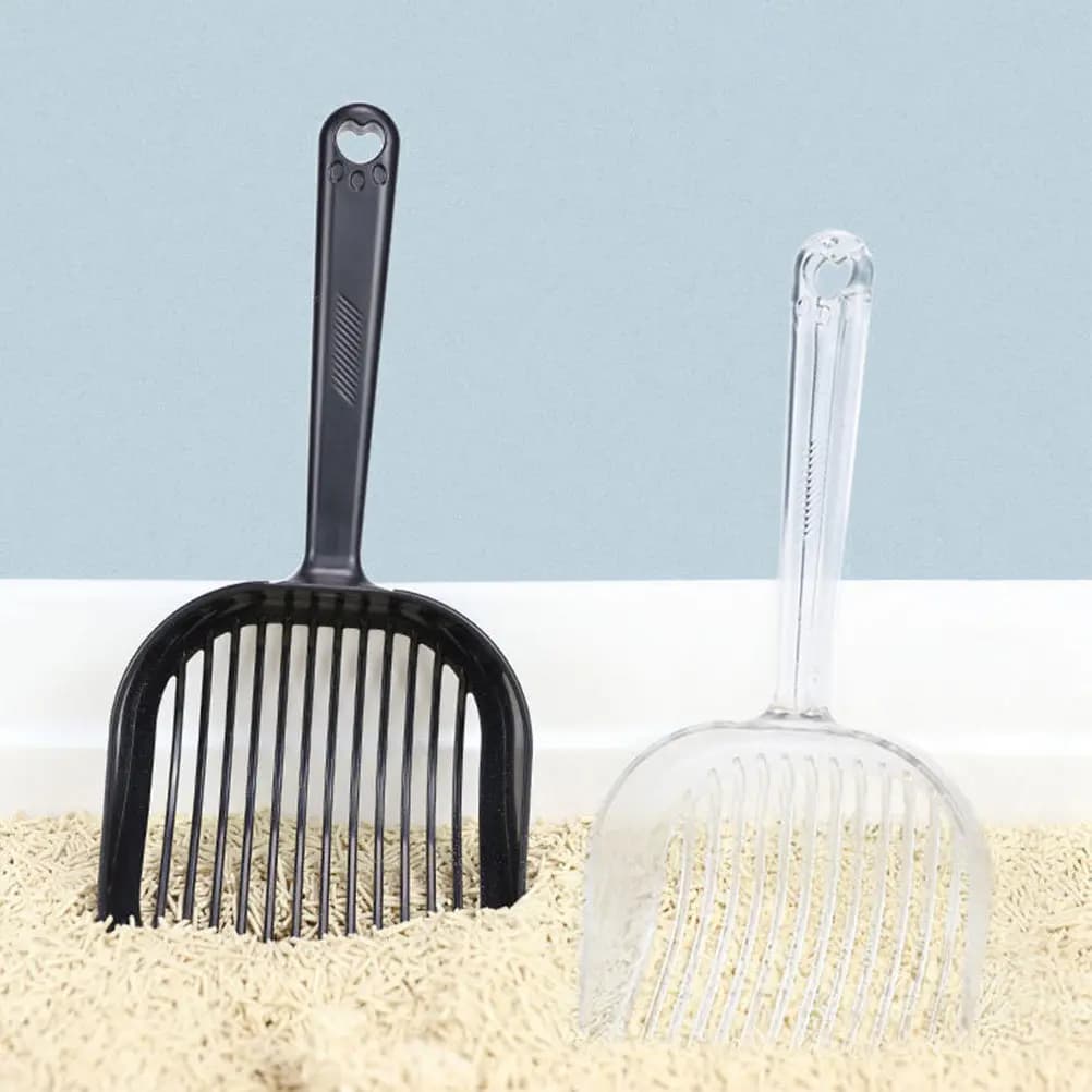2Pcs Cat Litter Shovel Premium Plastic Portable Pet Poop Cleaning Tool for Cat Sand Scooper Household Litter Cleanup Gadget