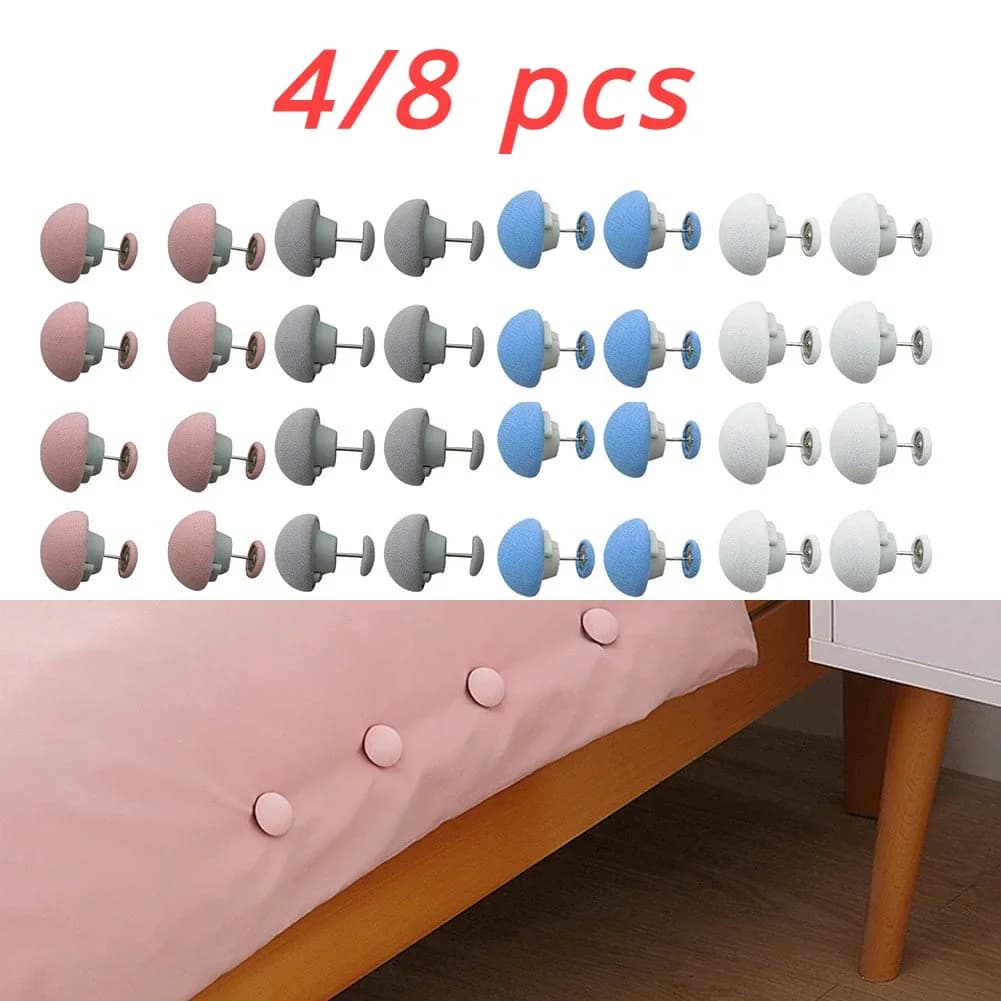 Anti-slip spring Cover Buckle Coats Quilt Clip Mounting cabinet for clothes Make sheet 4/8 pieces Pioli Home