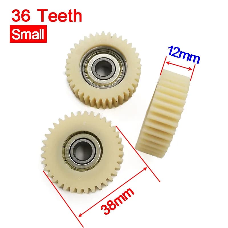 36T piccolo diametro 38mm bicicletta elettrica 608 cuscinetto ingranaggio Nylon ruote dentate spessore 10mm 12mm disponibile