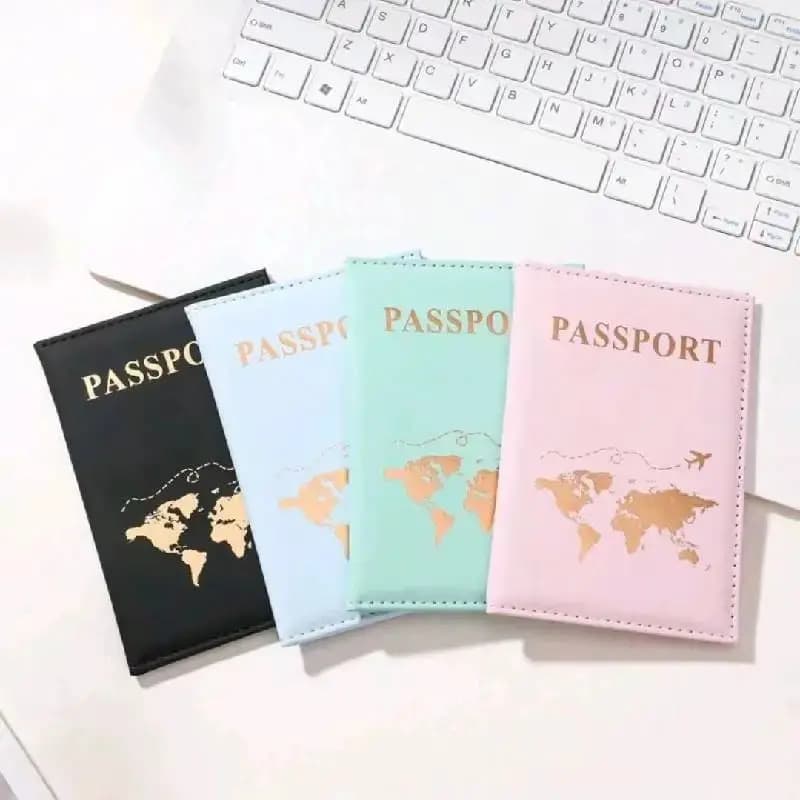 Viaggio Essential Cruise Must Have Porta passaporto Porta passaporto sottile da donna portatile Porta passaporto in PU con mappa Cove
