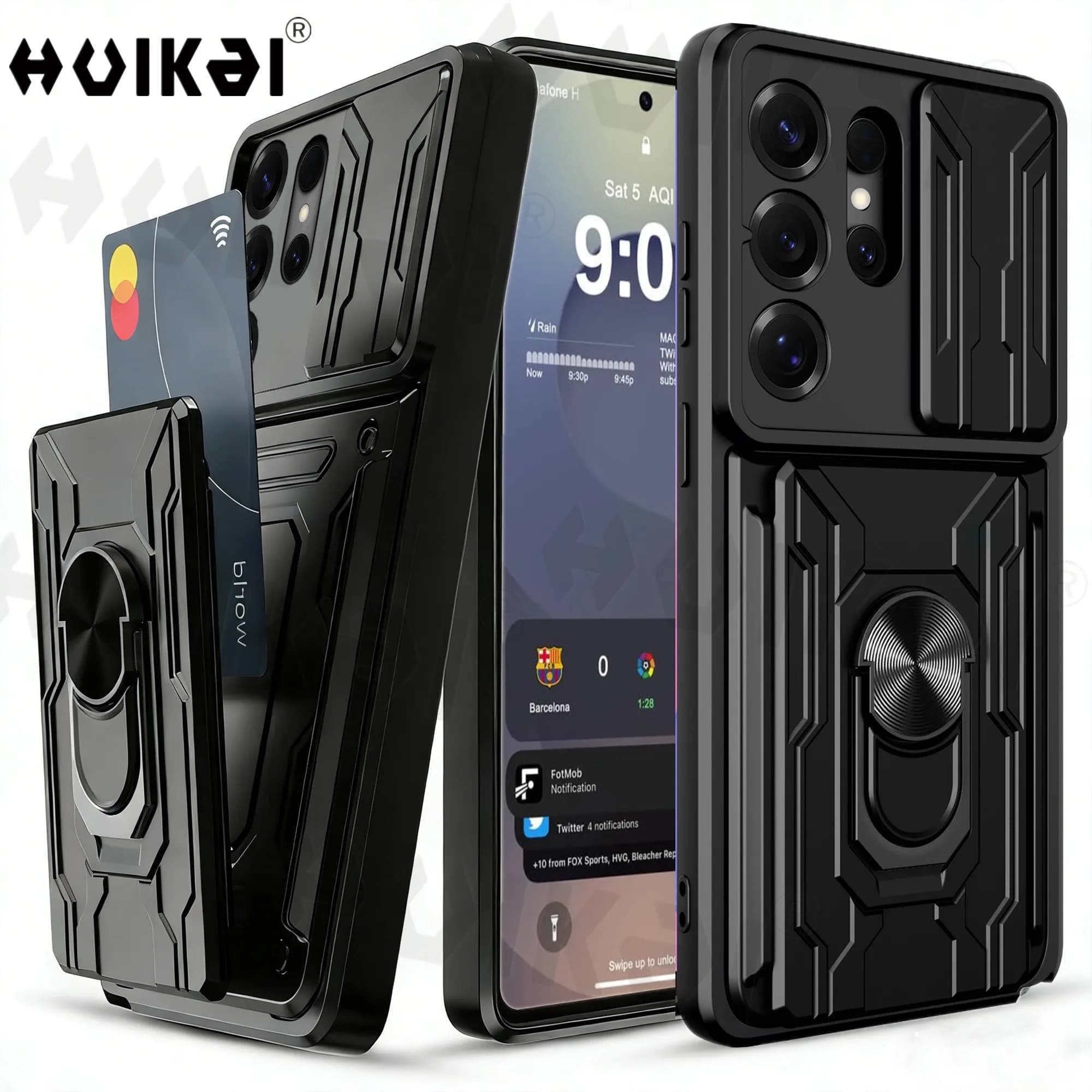 For Samsung Galaxy S26 Ultra S26 Plus S26 Samsung Galaxy S25 Ultra S25 Slide Camera Lens Wallet Case Card Holder Stand Cover
