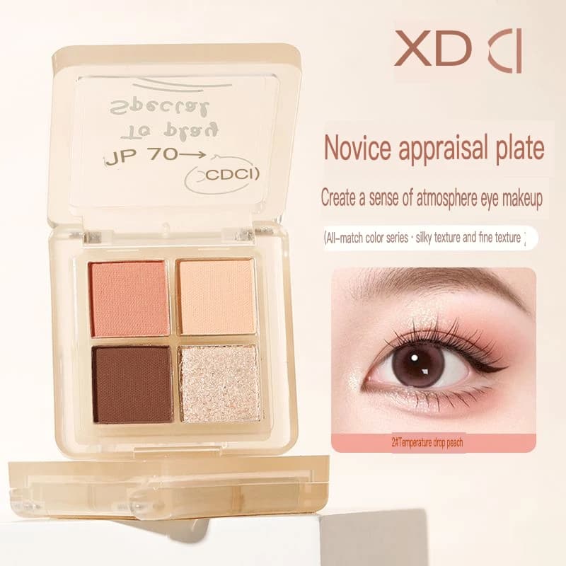 XIXI Ombretto a bassa saturazione Quad Earth Color Naturale Versatile Falso Principiante Piatto multiuso Truccatore
