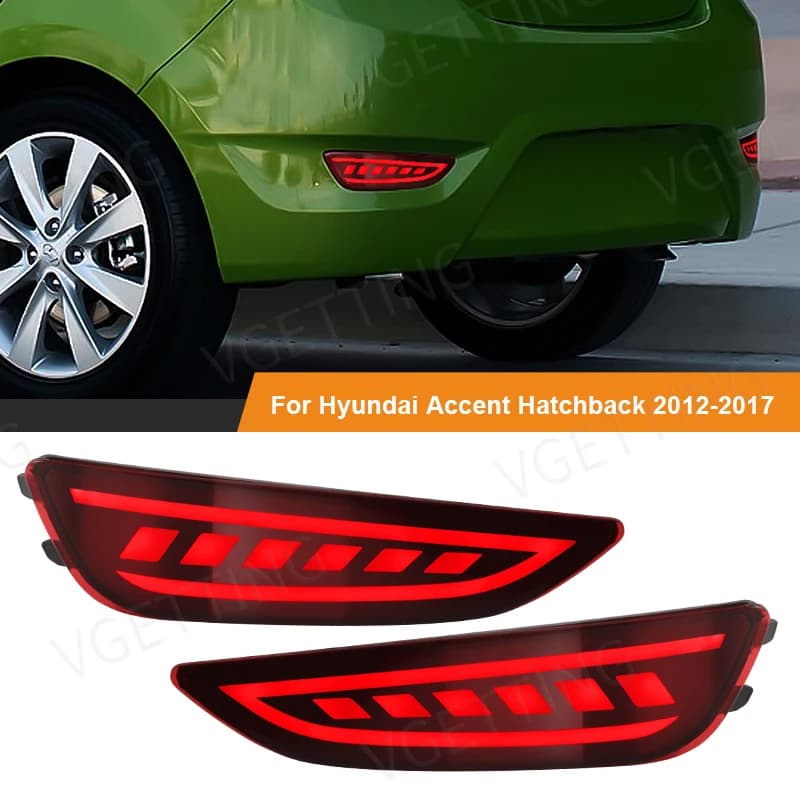 Per Hyundai Accent 2012 2013 2014 2015 2016 2017 LED Paraurti Posteriore Riflettore di Arresto Luce Freno Indicatore di Direzione Della Lampada Della Nebbia Accessori Auto
